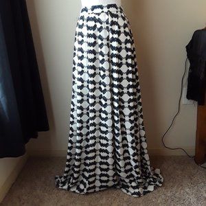Fab'rik Black and White Shibori Maxi Skirt